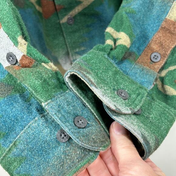 Vintage Woolrich Flannel Shirt 90s Southwestern Tribal Button Down Size L USA - Picture 5 of 8